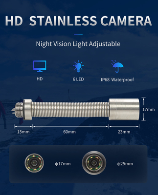 10M 배관용 파이프 정밀 검사 시스템 17MM 카메라 헤드 4.3 인치 LCD